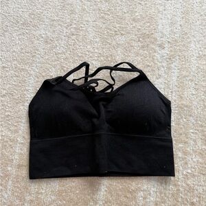 Women's Black Strappy Bralette